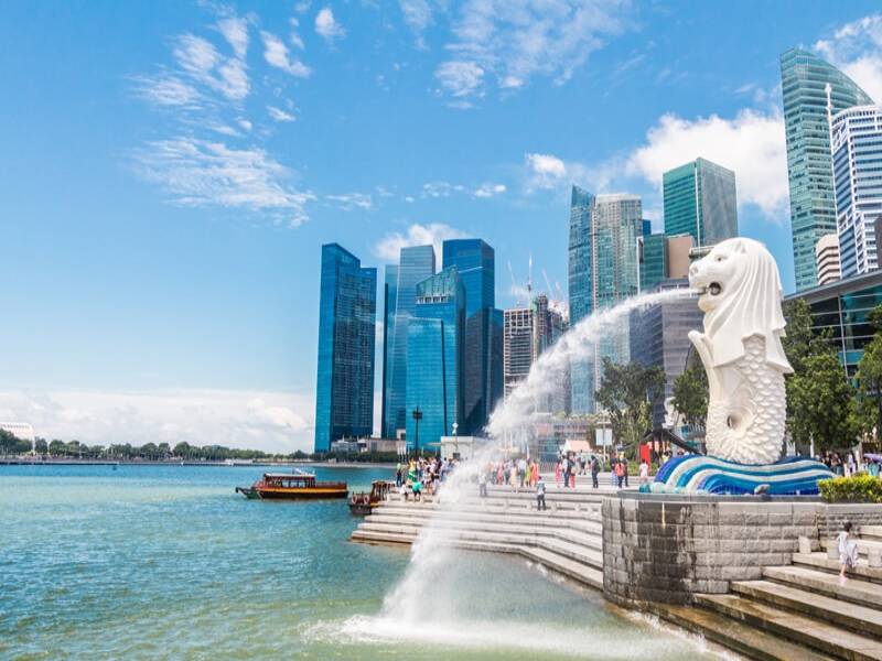 Công viên Merlion thu hút nhiều du khách ghé thăm