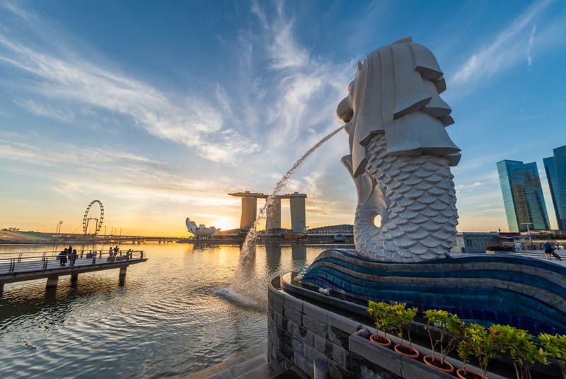 Bạn sẽ có những bức hình check – in độc đáo tại Merlion Park