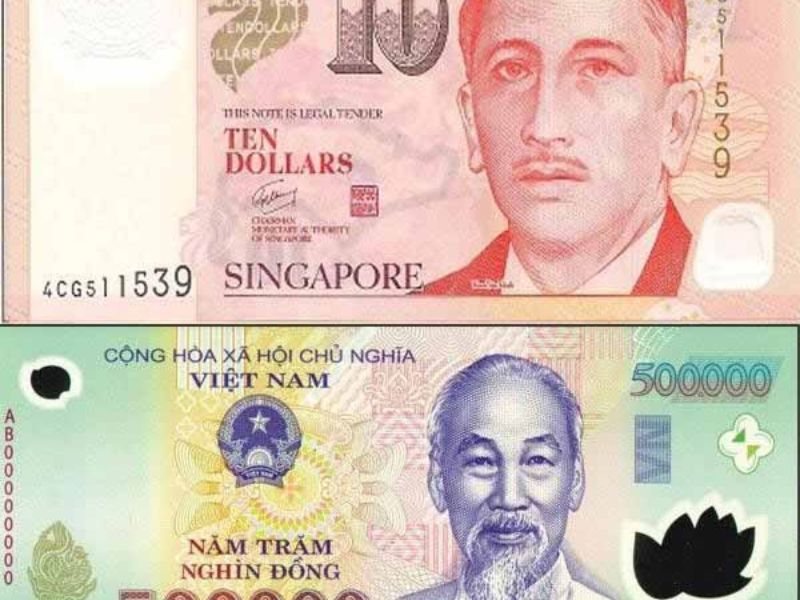 Tiền đô Singapore và tiền Việt Nam đồng